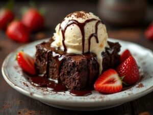 Choco Brownie With Ice Cream