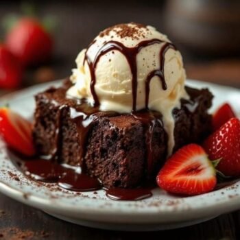 Choco Brownie With Ice Cream